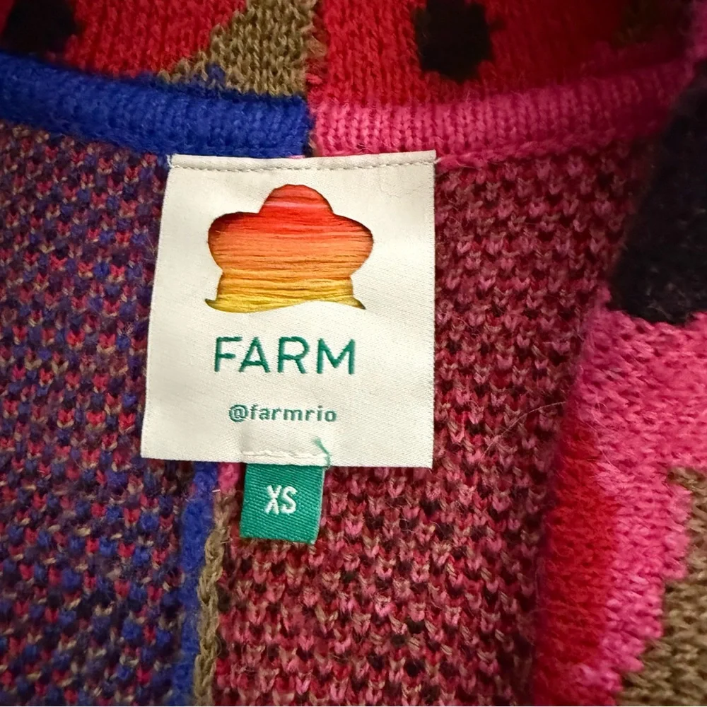 FARM Rio Pink and Blue Strawberry Cardigan - Picture 4 of 9